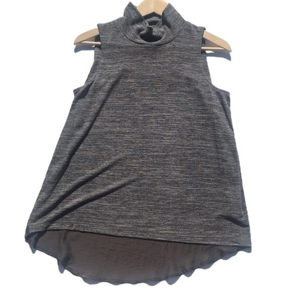 +503 by 3Stones Mock Turtleneck Athleisure Mixed Media‎ Sleeveless Top